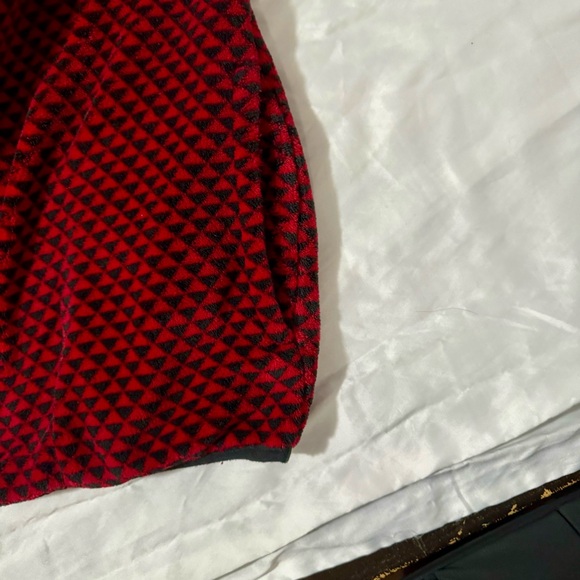 Southern Marsh Small Red Black Fleece Pullover Soft Warm Winter Sweater 1/4 zip - Picture 9 of 13